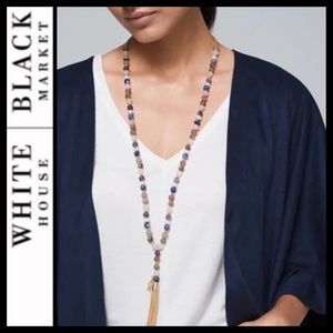 NWT WHBM Semi Precious Stones Lariat Necklace